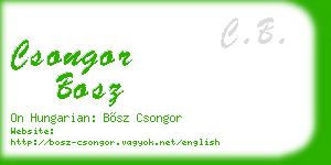 csongor bosz business card